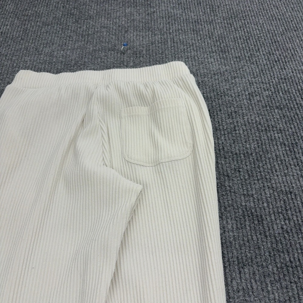Alo Yoga Joggers Womens S Ivory Polyester Rayon Ribbed Cuffed Athleisure Casual - Picture 6 of 7